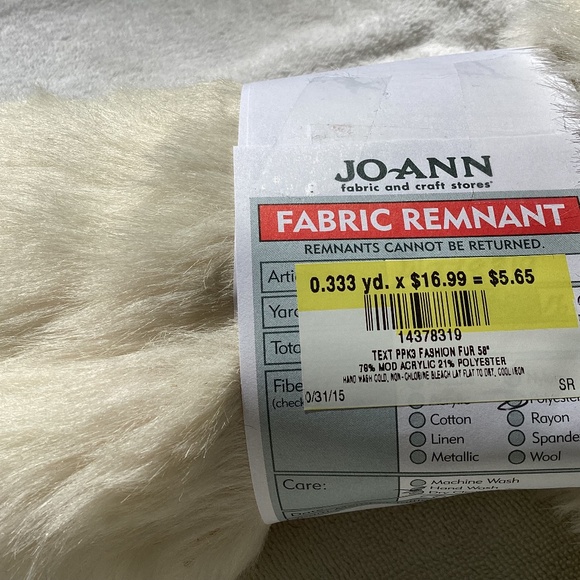 Faux Fur Fabric Bundle - Picture 4 of 6